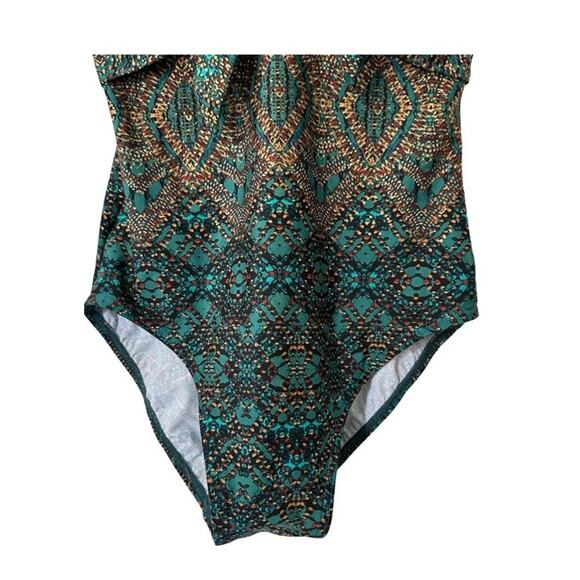 Miraclesuit Pin-up One Piece Swimsuit Pin Underwire Slimming Nile Blue Sz 16 NWT - Picture 4 of 7